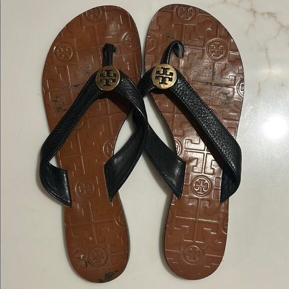 Tory Burch Black and Brown Sandals - Picture 6 of 10
